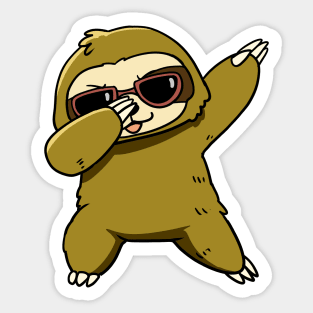 Dabbing Sloth Sticker